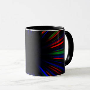 Blaue und rote Sternexplosion Tasse