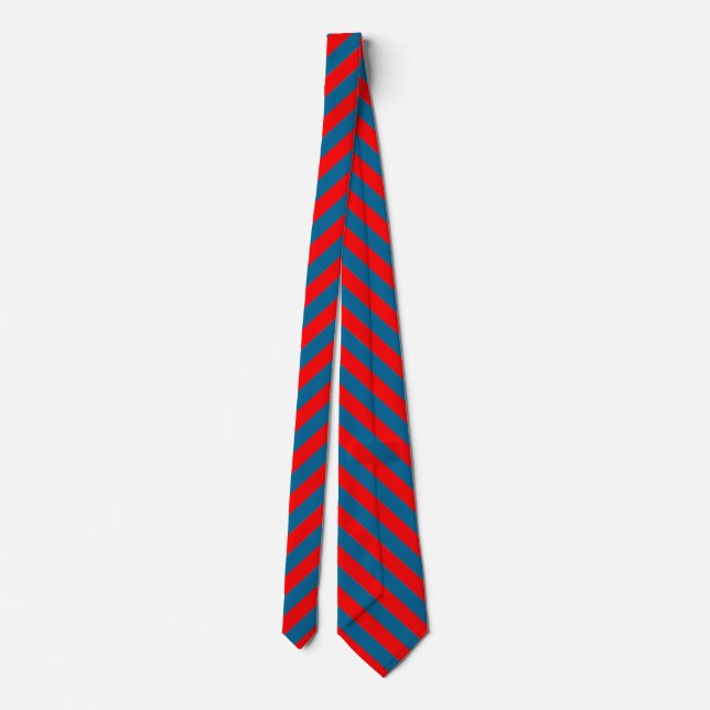 Blaue und rote Streifen Krawatte (Rückseite)