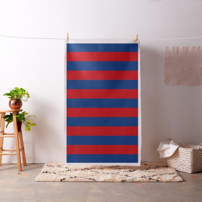 Blaue und rote Streifen Stoff (Beispiel)