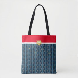 Blaue und rote Tasche von Poet Adiela Akoo