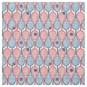 Blaue und rote Tennisschläger Stoff