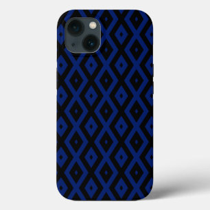 Blaue und schwarze Diamant-Muster Case-Mate iPhone Hülle