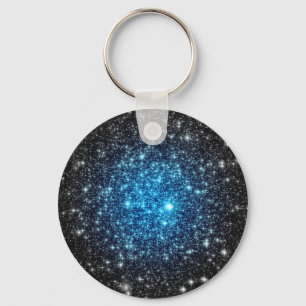 Blaue und schwarze Galaxie Schlüsselanhänger