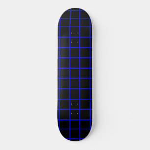 Blaue und schwarze Gitterfeld-Skateboard-Plattform Skateboard