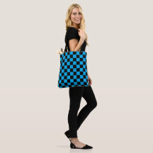 Blaue und schwarze karierte Drucke