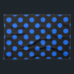 Blaue und schwarze Polka Küchentuch<br><div class="desc">Blaue und schwarze Polka</div>