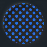 Blaue und schwarze Polka Pappteller<br><div class="desc">Blaue und schwarze Polka</div>