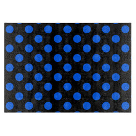 Blaue und schwarze Polka Schneidebrett