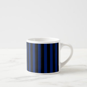 Blaue und schwarze Streifen Espressotasse