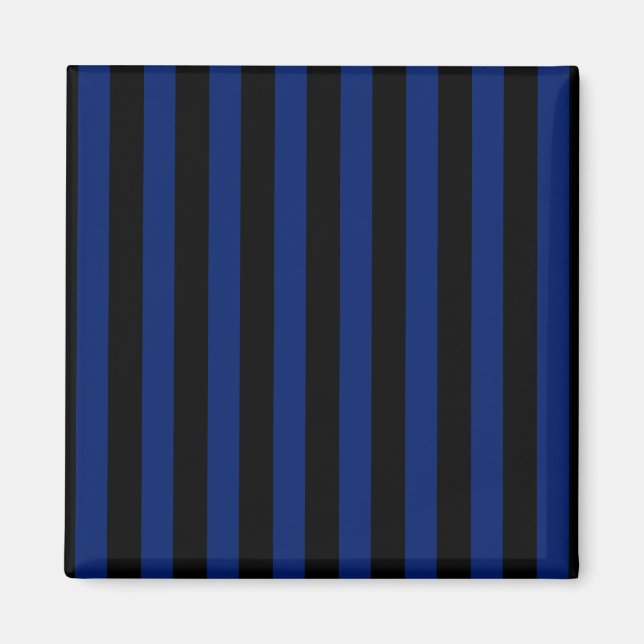 Blaue und schwarze Streifen Magnet (Vorne)