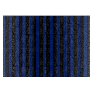 Blaue und schwarze Streifen Schneidebrett