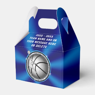 Blaue und silberne Mädchen-Basketball-Leckerei Geschenkschachtel