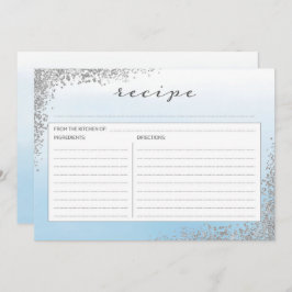 Blaue und Silbertablette Einladung