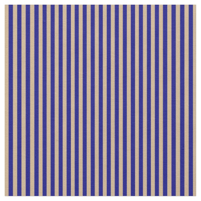 Blaue und Tan Streifen Muster Stoff (Nahaufnahme)