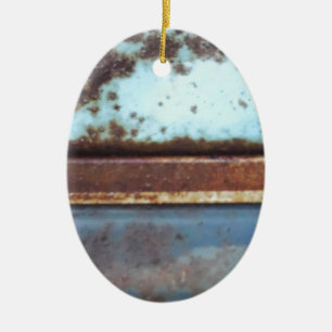 Blaue und türkis rostige Lastwagen Nahaufnahme Keramik Ornament