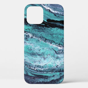 Blaue und Türkise Marmorierung Case-Mate iPhone Hülle