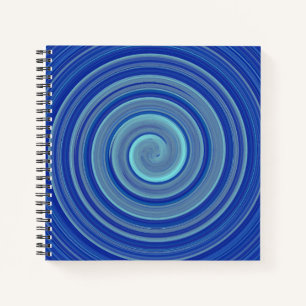 Blaue und türkisfarbene Spirale Notizbuch
