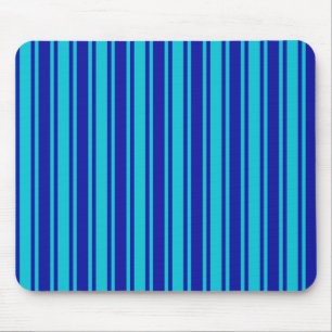 Blaue und türkisfarbene Streifen Mousepad