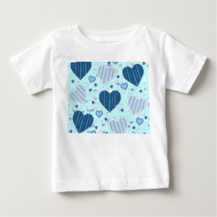 Blaue und violette Herzen Baby T-shirt