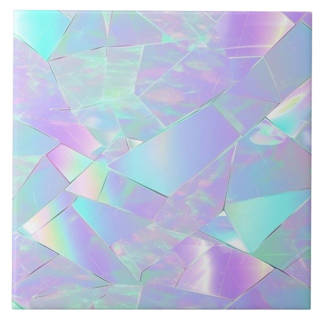 Blaue und violette schillernde Gestaltung Fliese (Vorderseite)