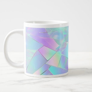 Blaue und violette schillernde Gestaltung Jumbo-Tasse