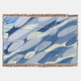 Blaue und weiße abstrakte Kunst Decke