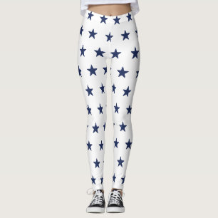 Blaue und weiße amerikanische Flagge Inspiriert  Leggings