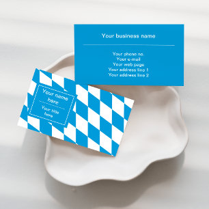 Blaue und weiße bayerische Flagge Visitenkarte
