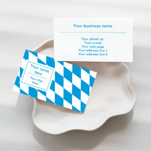 Blaue und weiße bayerische Flagge Visitenkarte