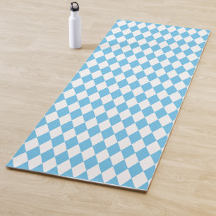 Blaue und weiße bayerische Raute-Flagge-Muster Yogamatte