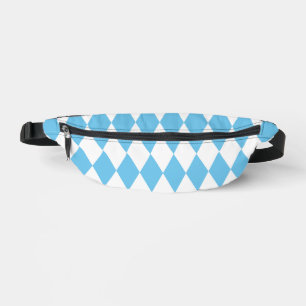 Blaue und weiße bayerische Raute-Flaggenmuster Bauchtasche