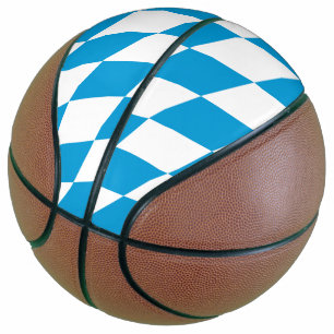 Blaue und weiße Bayern Diamantflagge Basketball