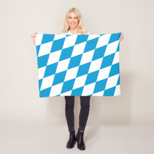 Blaue und weiße Bayern Diamantflagge Fleecedecke