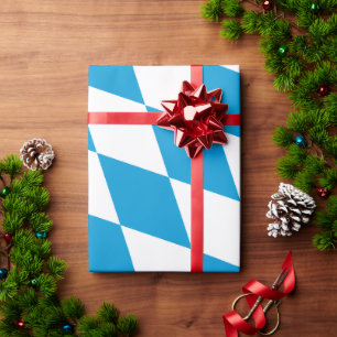 Blaue und weiße Bayern Diamantflagge Geschenkpapier
