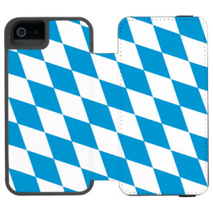 Blaue und weiße Bayern Diamantflagge Incipio Watson™ iPhone 5 Geldbörsen Hülle