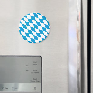 Blaue und weiße Bayern Diamantflagge Magnet