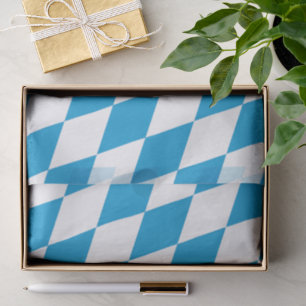 Blaue und weiße Bayern Diamantflagge Seidenpapier