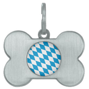 Blaue und weiße Bayern Diamantflagge Tiermarke