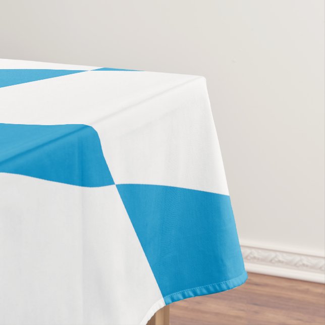Blaue und weiße Bayern Diamantflagge Tischdecke (Beispiel)