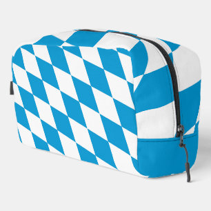 Blaue und weiße Bayern Diamantflagge Waschbeutel