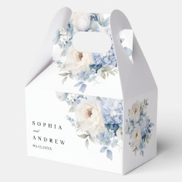 Blaue und weiße Blume Hochzeit Geschenkschachtel