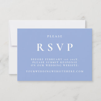 Blaue und weiße botanische elegante Hochzeits-RSVP RSVP Karte