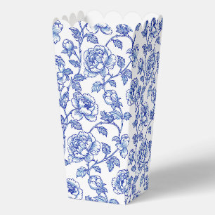 Blaue und weiße Chinoiserie-Blumen Geschenkschachtel