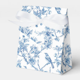 Blaue und weiße Chinoiserie Blumenvögel Geschenkschachtel