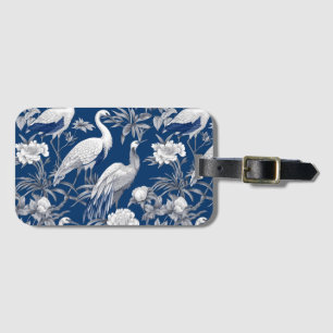 Blaue und Weiße Chinoserie-Serie Design 7 Gepäckanhänger