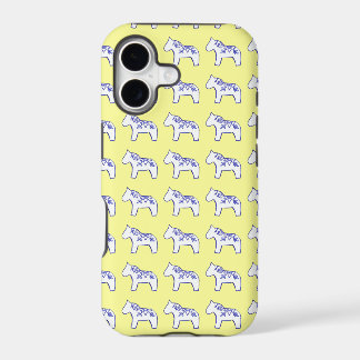 Blaue und weiße Dala-Pferd iPhone-Hülle