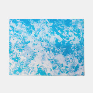 Blaue und weiße Eisoberfläche Fußmatte