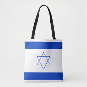 Blaue und weiße Flagge Israels Tasche