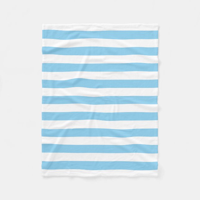 Blaue und weiße, große, horizontale Streifen Fleecedecke (Vorderseite)