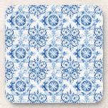 Blaue und weiße italienische Aquarellmuster Getränkeuntersetzer<br><div class="desc">Blaue und weiße italienische Aquarellmuster</div>